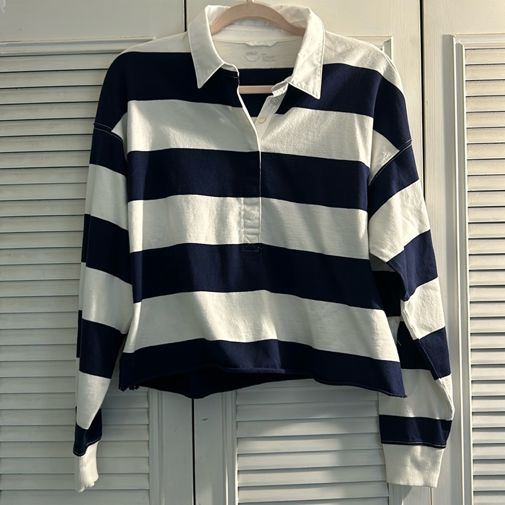 Cropped LS Polo